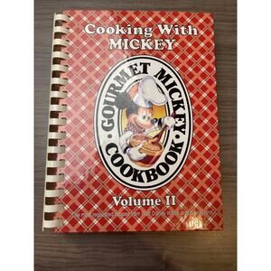 Cooking with Mickey Volume 2 Disney Cookbook Gourmet Hardcover Walt Disney